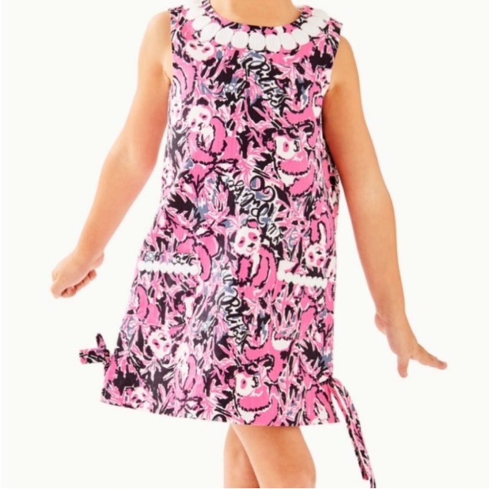 Lilly‎ Pulitzer Girls Hanging With My Boo Panda Classic Lilly Dress Pink Size 6